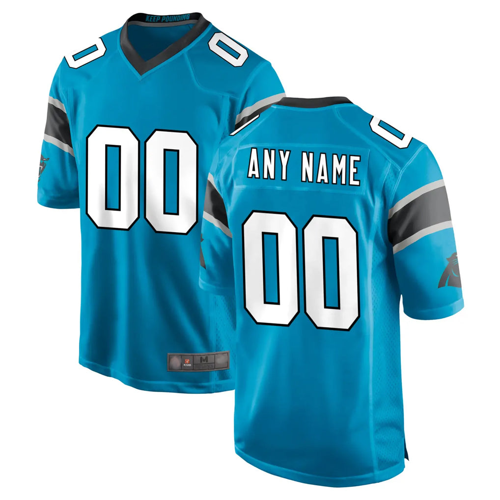 Custom C.Panthers Blue Game Any Name & Numbers Gdoa Stitched Jerseys