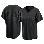B.Red Sox #49 Tim Wakefield Player Black T-shirt Home Game Gdoa Stitched Jerseys