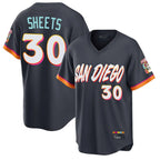 S.Diego Padres #30 Gavin Sheets Player Obsidian 2026 City Connect Home Limited T-shirt Fdoa Stitched Jerseys