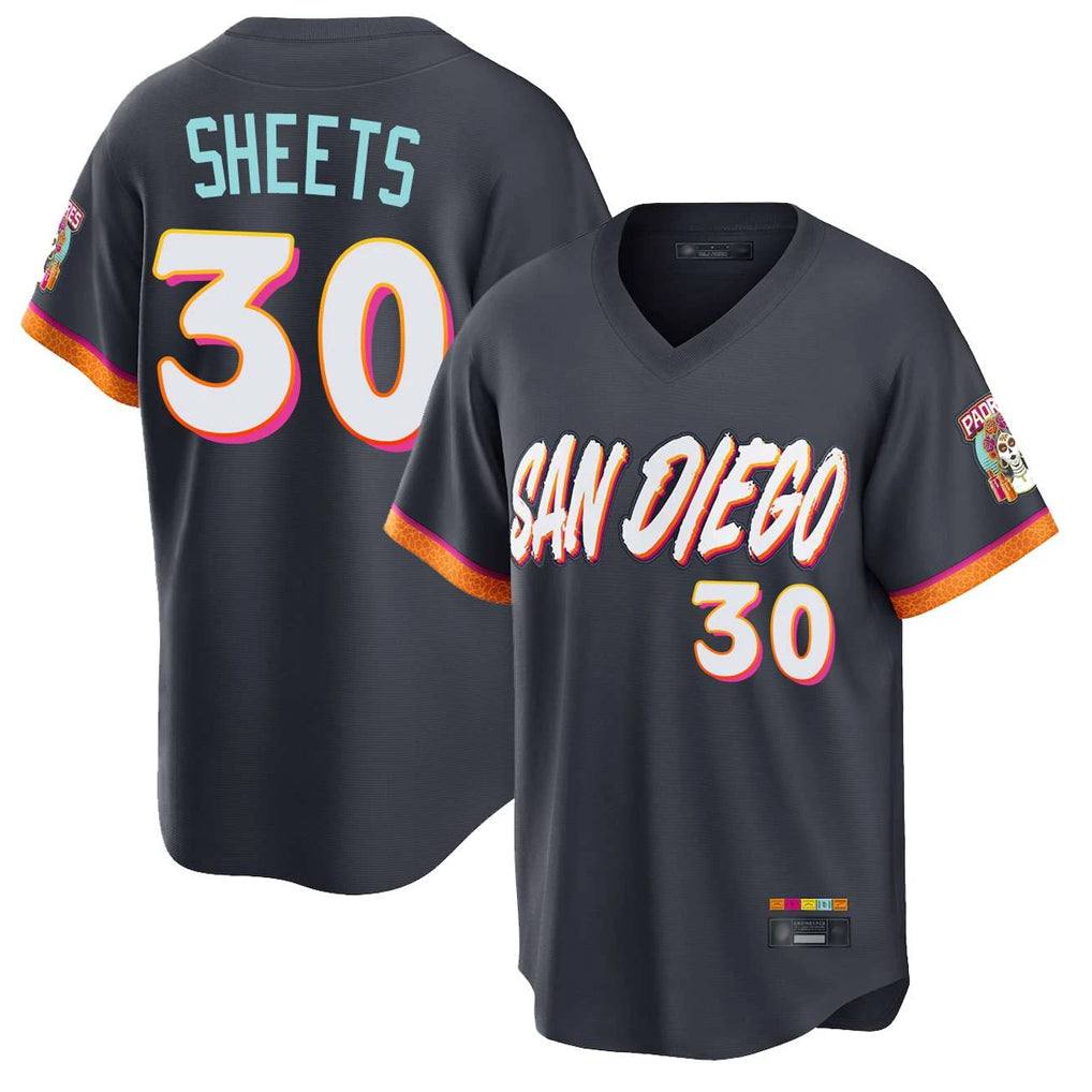 S.Diego Padres #30 Gavin Sheets Player Obsidian 2026 City Connect Home Limited T-shirt Fdoa Stitched Jerseys
