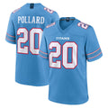 T.Titans #20 Tony Pollard Player Light Blue 2026 Game Home Gdoa Stitched Jerseys