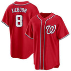 W.Nationals #8 Carter Kieboom Player Red Replica Game Fdoa Stitched Jerseys