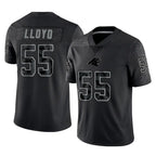 C.Panthers #55 Devin Lloyd Player Black Limited Reflective Game Gdoa Stitched Jerseys