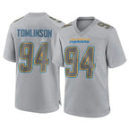 LA.Chargers #94 Dalvin Tomlinson Player Gray Atmosphere Fashion Home Game Gdoa Stitched Jerseys