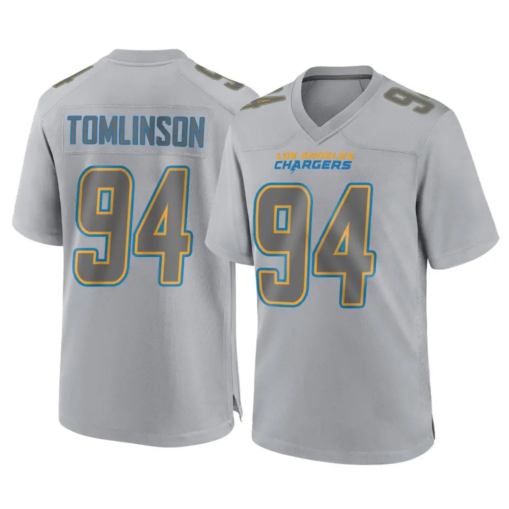 LA.Chargers #94 Dalvin Tomlinson Player Gray Atmosphere Fashion Home Game Gdoa Stitched Jerseys