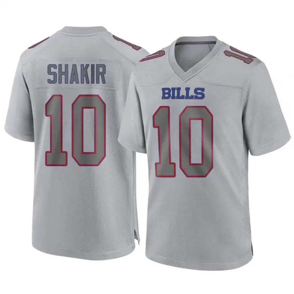 B.Bills #10 Khalil Shakir Player Gray Fashion Home Game Gdoa Stitched Jerseys