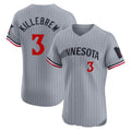 M.Twins #3 Harmon Killebrew Player Gray Home Limited Elite Fdoa Stitched Jerseys