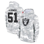 LV.Raiders #51 Malcolm Koonce Player Arctic Camo Salute to Service Hoodies Limited Game Gdoa Stitched Jerseys