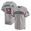 A.Diamondbacks #12 Lourdes Gurriel Jr Player Gray Road Limited Home Game Gdoa Stitched Jerseys