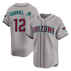 A.Diamondbacks #12 Lourdes Gurriel Jr Player Gray Road Limited Home Game Gdoa Stitched Jerseys