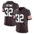 C.Browns #32 Jim Brown Player Brown Color Vapor Untouchable Limited Home Game Gdoa Stitched Jerseys