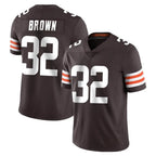 C.Browns #32 Jim Brown Player Brown Color Vapor Untouchable Limited Home Game Gdoa Stitched Jerseys