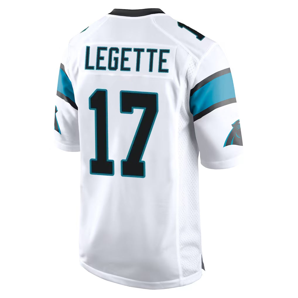 C.Panthers #17 Xavier Legette Player White Game Gdoa Stitched Jerseys