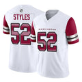W.Commanders #52 Sonny Styles Player White Vapor F.U.S.E. Limited Home Game Gdoa Stitched Jerseys