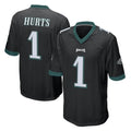 P.Eagles #1 Jalen Hurts Player Black Home Game Gdoa Stitched Jerseys
