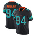 M.Dolphins #94 Jordan Phillips Player Black Limited Pitch Rivalries Collection Home Game Gdoa Stitched Jerseys