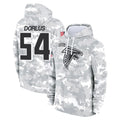 A.Falcons #54 Brandon Dorlus Player Camo Arctic Salute to Service Hoodies Limited Gdoa Stitched Jerseys