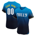 Custom P.Phillies Blue City Connect Home Limited Elite Any Name & Number Gdoa Stitched Jerseys