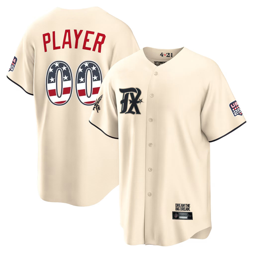 Custom T.Rangers Cream City Connect USA 250 Fourth of July Limited Home Game Any Name & Number Gdoa Stitched Jerseys