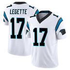 C.Panthers #17 Xavier Legette Player White Vapor F.U.S.E. Limited Home Game Gdoa Stitched Jerseys