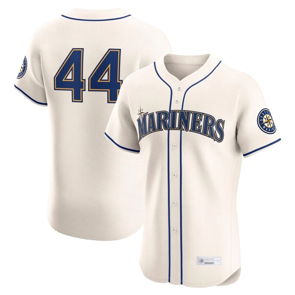 S.Mariners #44 Julio Rodriguez Player Cream Home Limited Elite Fdoa Stitched Jerseys