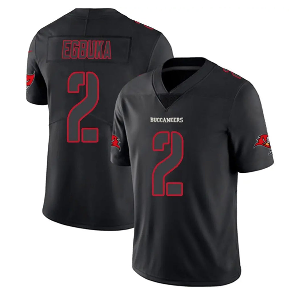 TB.Buccaneers #2 Emeka Egbuka Player Black Impact Limited Home Game Gdoa Stitched Jerseys