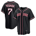 B.Red Sox #7 Masataka Yoshida Player Black Out Home Game Gdoa Stitched Jerseys