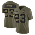 M.Vikings #23 James Pierre Player Olive 2025 Salute To Service Limited Game Gdoa Stitched Jerseys
