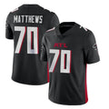A.Falcons #70 Jake Matthews Player Black Vapor Untouchable Limited Home Game Gdoa Stitched Jerseys
