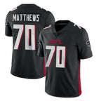 A.Falcons #70 Jake Matthews Player Black Vapor Untouchable Limited Home Game Gdoa Stitched Jerseys