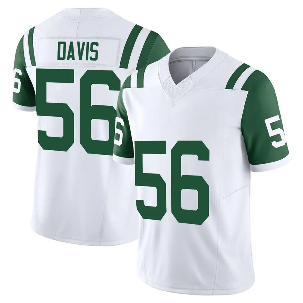 NY.Jets #56 Demario Davis Player White Limited Classic Vapor F.U.S.E. Home Game Gdoa Stitched Jerseys