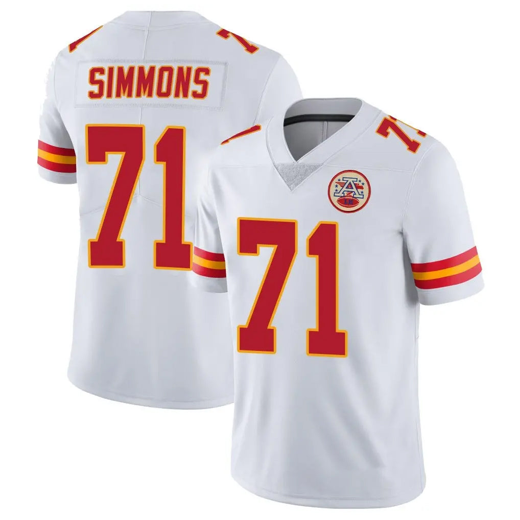 KC.Chiefs #71 Josh Simmons Player White Limited Vapor Untouchable Home Game Gdoa Stitched Jerseys