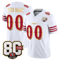 Custom SF.49ers White Limited 80th Rivalries Collection Home Game Any Name & Numbers Gdoa Stitched Jerseys
