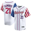 P.Pirates #21 Roberto Clemente Player White 2025 Independence Day Vapor Premier Limited Fdoa Stitched Jerseys