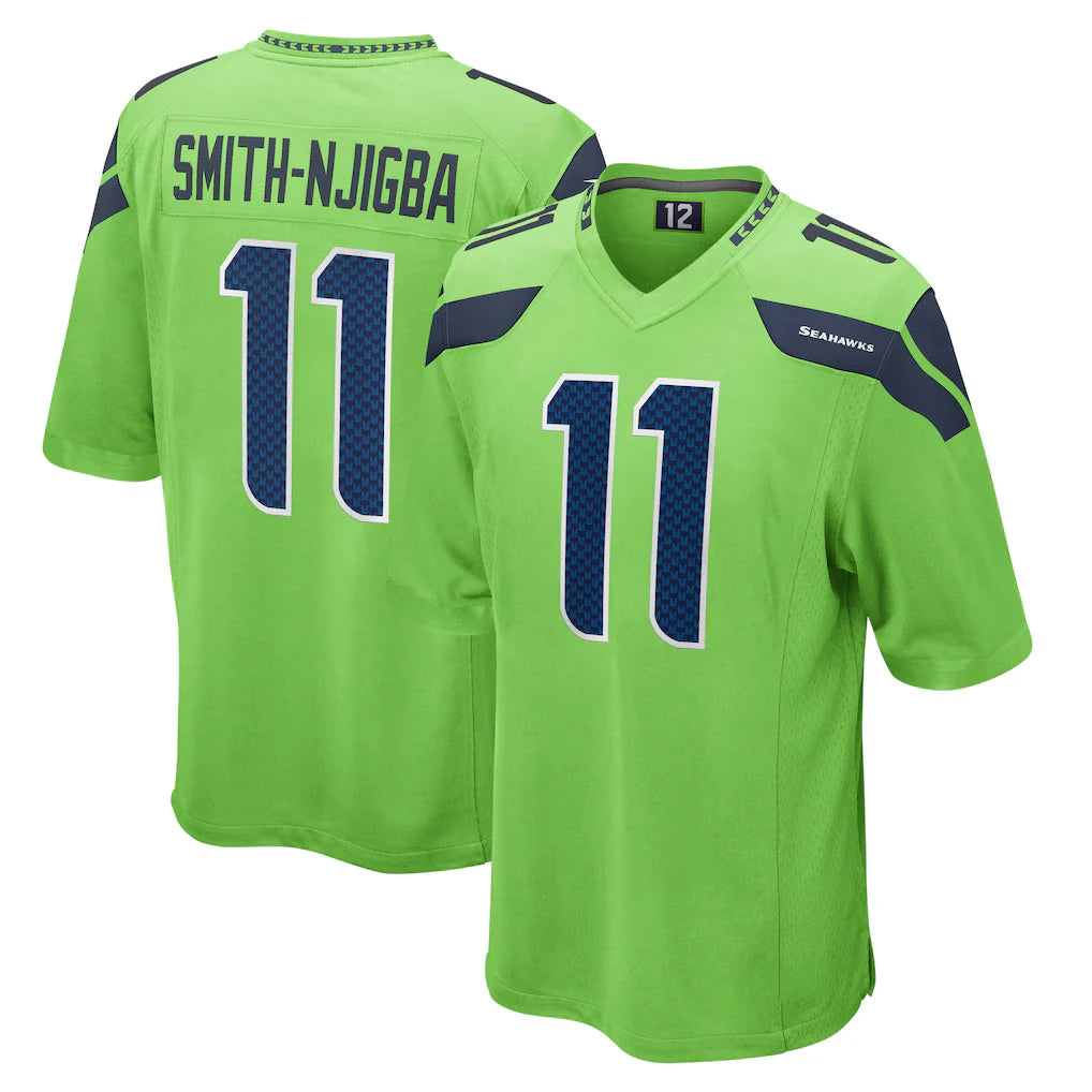 S.Seahawks #11 Jaxon Smith-Njigba Player Green Home Game Gdoa Stitched Jerseys