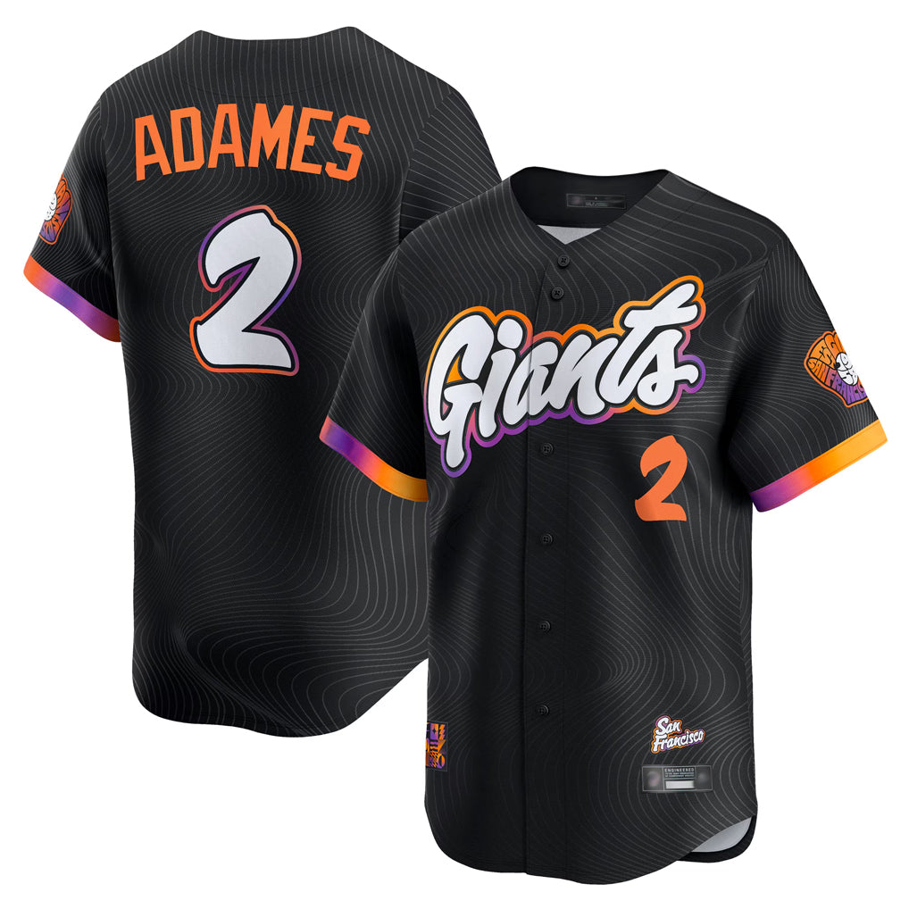 SF.Giants #2 Willy Adames Player Black 2025 City Connect Home Limited Fdoa Stitched Jerseys