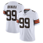 C.Browns #99 Julian Okwara Player White Vapor Untouchable Limited Home Game Gdoa Stitched Jerseys
