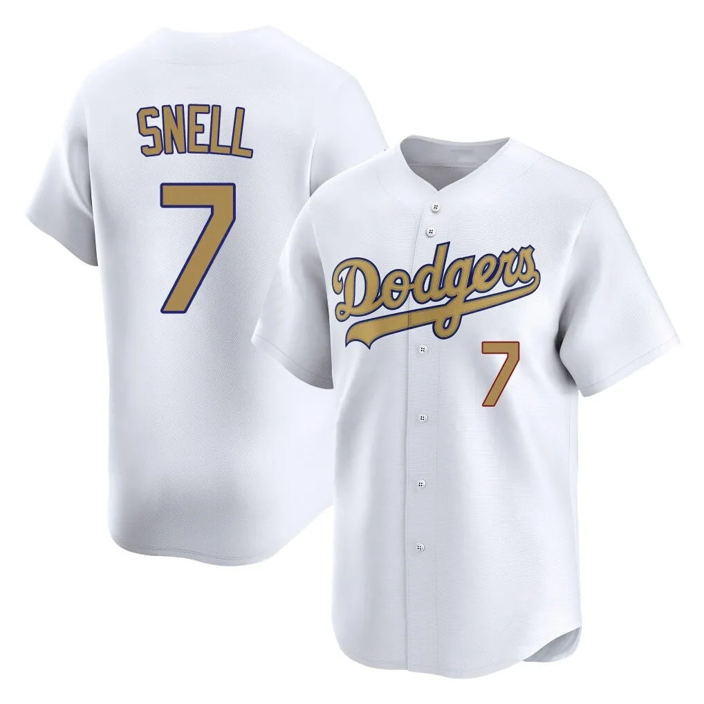 LA.Dodgers #7 Blake Snell Player Gold Collection Limited Home Fdoa Stitched Jerseys