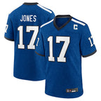 IN.Colts #17 Daniel Jones Player Royal Alternate Indiana Nights Home Game Gdoa Stitched Jerseys