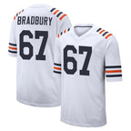 C.Bears #67 Garrett Bradbury Player White Classic Home Game Gdoa Stitched Jerseys