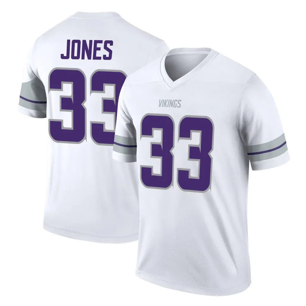 M.Vikings #33 Aaron Jones Sr. Player White Alternate Legend Home Game Gdoa Stitched Jerseys
