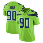 S.Seahawks #90 Jarran Reed Player Green Limited Color Rush Home Game Gdoa Stitched Jerseys