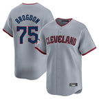 C.Guardians #75 Connor Brogdon Player Gray Road Limited Home Game Gdoa Stitched Jerseys