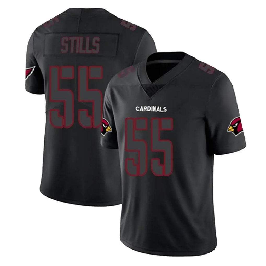 A.Cardinals #55 Dante Stills Player Black Impact Limited Home Game Gdoa Stitched Jerseys