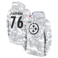 P.Steelers #76 Troy Fautanu Player Arctic Camo Limited Salute to Service Pullover Hoodies Game Gdoa Stitched Jerseys