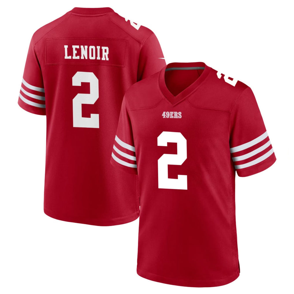SF.49ers #2 Deommodore Lenoir Player Red Game Home Gdoa Stitched Jerseys