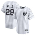 NY.Yankees #28 Austin Wells Player White Limited Home Fdoa Stitched Jerseys