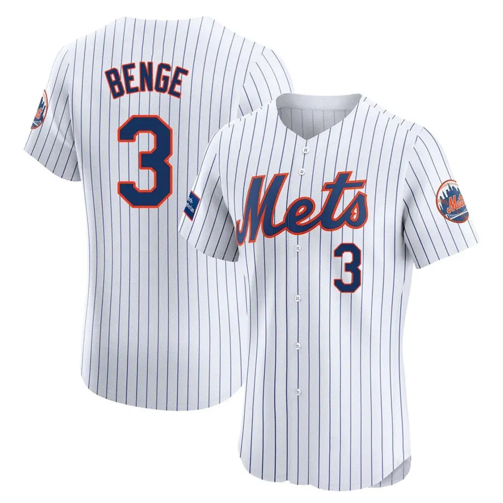 NY.Mets #3 Carson Benge Player White Home Limited Elite Fdoa Stitched Jerseys