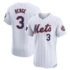 NY.Mets #3 Carson Benge Player White Home Limited Elite Fdoa Stitched Jerseys