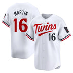M.Twins #16 Austin Martin Player White Home Limited Fdoa Stitched Jerseys